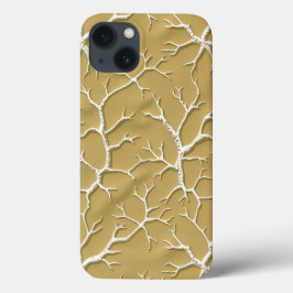 Embossed Khaki Branch iPhone Case Design