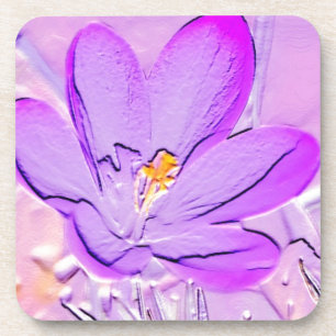 Embossed Lila Crocus Untersetzer