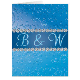 Embossed Monogram Blue Blume