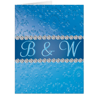 Embossed Monogram Blue Blume