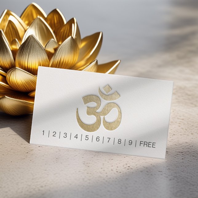 Embossed OM Symbol YOGA Instructor Loyalty Punch Treuekarte (Von Creator hochgeladen)