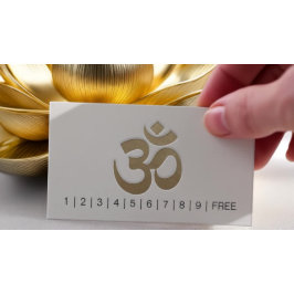 Embossed OM Symbol YOGA Instructor Loyalty Punch Treuekarte