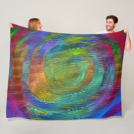 Embossed Spiralregenbogen und unordentliche Streif Fleecedecke