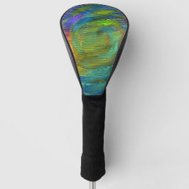 Embossed Spiralregenbogen und unordentliche Streif Golf Headcover