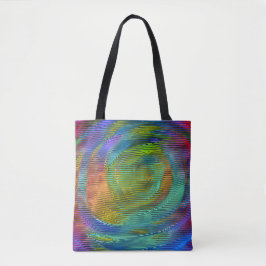 Embossed Spiralregenbogen und unordentliche Streif Tasche