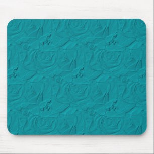 Embossed Textured Rose AQUAMARIN MOUSEPAD