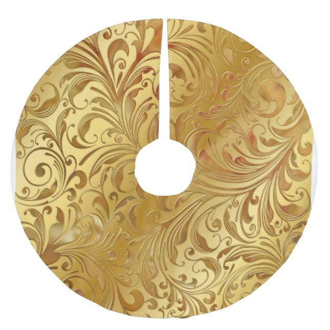 Embosses Goldmuster Polyester Weihnachtsbaumdecke (Vorderseite)