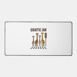 Embouteillage giraffic Drôle de girafe traversant