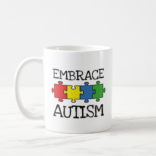 Embrace Autism Kaffee Tasse (Links)
