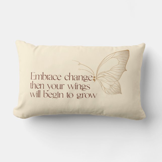 Embrace Change Lumbar Pillow Lendenkissen (Vorderseite)