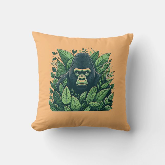 Embrace Comfort: Gorilla-geformtes Speicherschmied Kissen (Vorderseite)