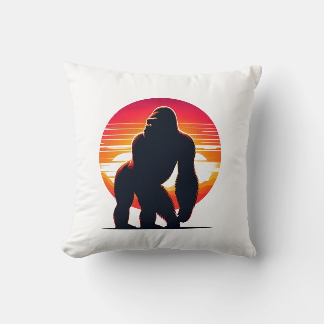 Embrace Comfort: Gorilla-geformtes Speicherschmied Kissen (Vorderseite)