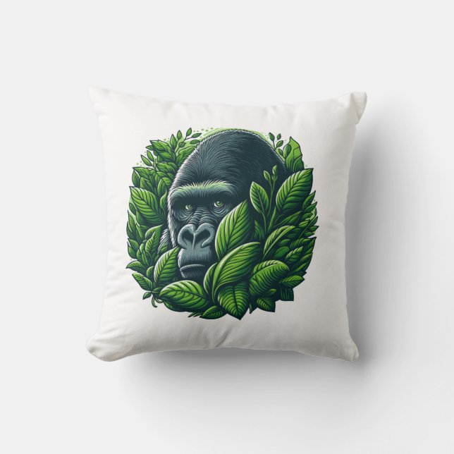 Embrace Comfort: Gorilla-geformtes Speicherschmied Kissen (Vorderseite)