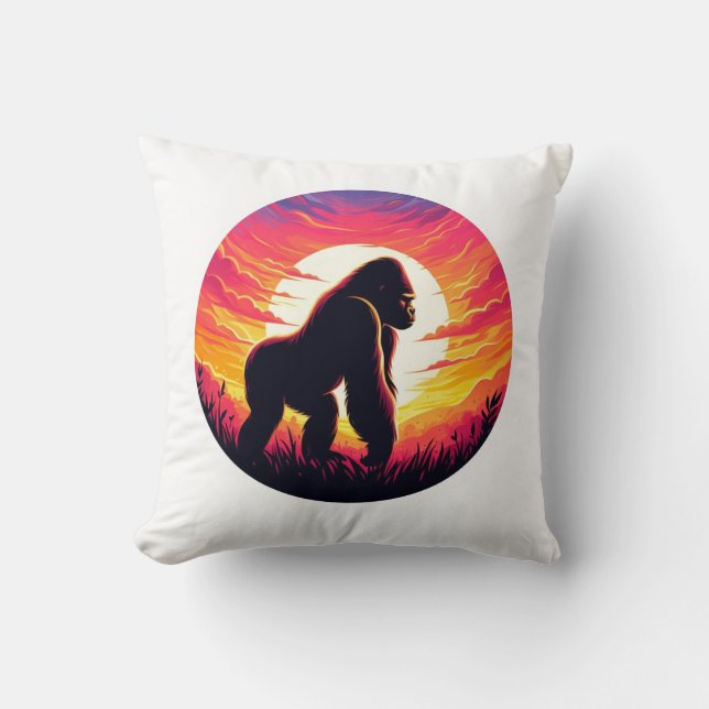 Embrace Comfort: Gorilla-geformtes Speicherschmied Kissen (Vorderseite)