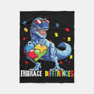 Embrace Differenzen Asd Spectrum Dinosaurier Autis Fleecedecke