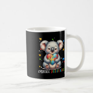 Embrace Differenzen Puzzle Herz Koala Autismus Kri Kaffeetasse
