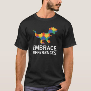 Embrace-Dinosaurier-Unterschiede - Autismus-Bewuss T-Shirt