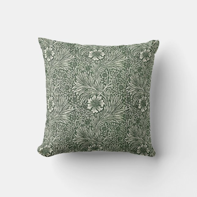Embrace Elegance: Green Marigold Kissen (Vorderseite)