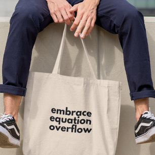 Embrace Equity Overflow Math Teacher Geschenk Tragetasche