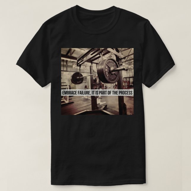 EMBRACE FEHLER. Bodybuilding Workout Motivierend T-Shirt (Design vorne)