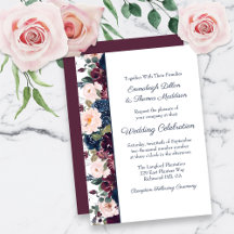 Embrace Floral Wedding | Burgundy Navy Blue