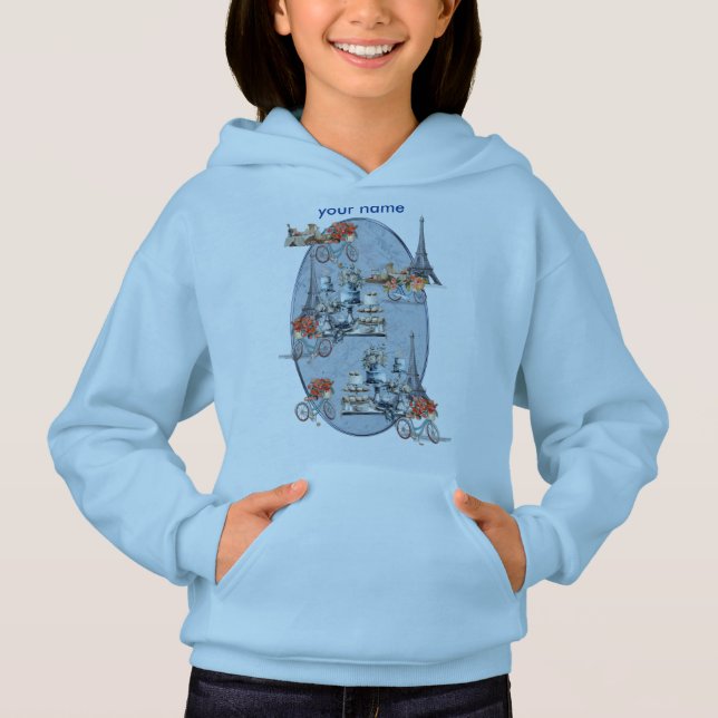 Embrace Französisch Land leben in Raffined Pale Bl Hoodie (Vorderseite)