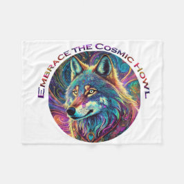 Embrace für den kosmischen Howl Wolf Fleecedecke