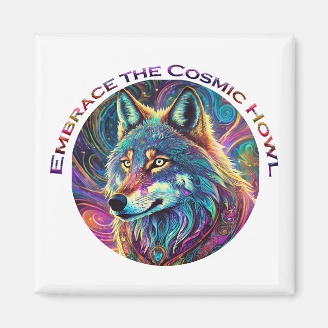 Embrace für den kosmischen Howl Wolf Magnet (Vorne)
