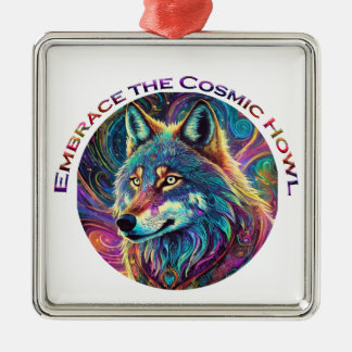 Embrace für den kosmischen Howl Wolf Ornament Aus Metall