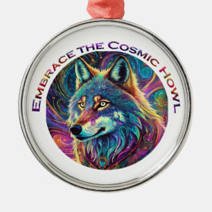 Embrace für den kosmischen Howl Wolf Ornament Aus Metall