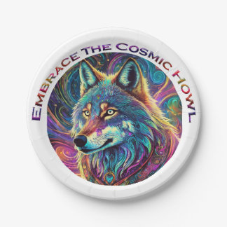 Embrace für den kosmischen Howl Wolf Pappteller