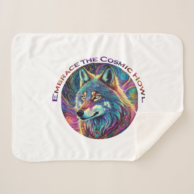 Embrace für den kosmischen Howl Wolf Sherpadecke (Vorderseite (Horizontal))