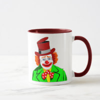 EMBRACE IHRE CLOWN, Clown Keramik Tasse