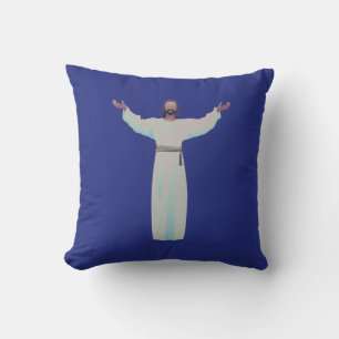 Embrace Jesus - werfen Kissen in dunkelblau
