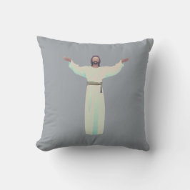 Embrace Jesus-Wurfkissen in Grau Kissen