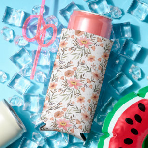 Embrace Joy: farbenfrohe Boho-Blume Selters Dosenkühler