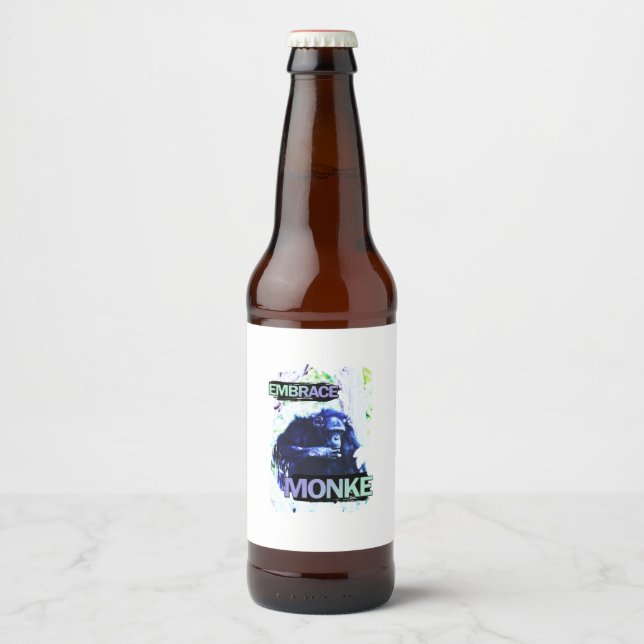 Embrace Monke Bierflaschenetikett (Vorderseite)