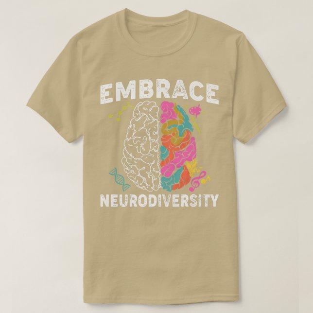 Embrace Neurodiversity ADHD Autism Awareness Premi T-Shirt (Design vorne)