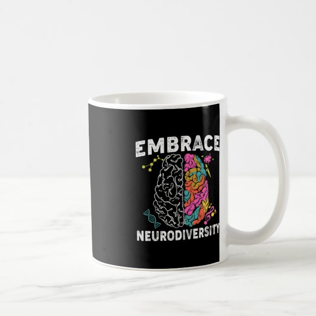 Embrace Neurodiversity ADHD Autismus Bewusstsein Kaffeetasse (Rechts)