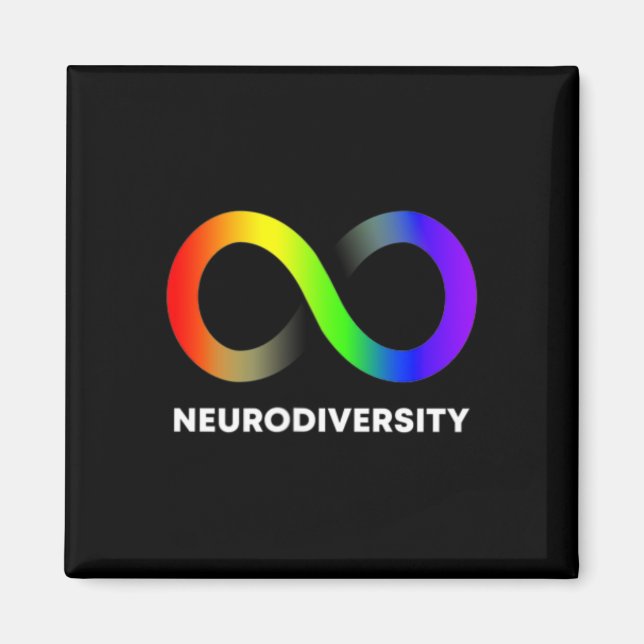 Embrace Neurodiversity-Autismus Adhd Asd Infinity  Magnet (Vorne)