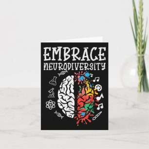 Embrace Neurodiversity Autismus Bewusstsein Asse M Karte
