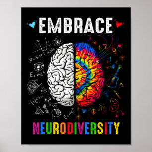 Embrace Neurodiversity Autismus Bewusstsein Asse M Poster
