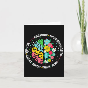 Embrace Neurodiversity Hirn Autismus Bewusstsein u Karte