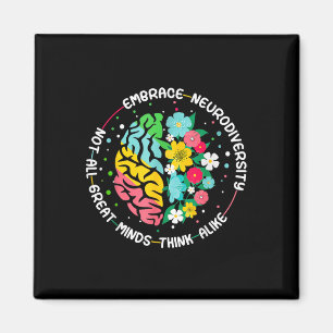 Embrace Neurodiversity Hirn Autismus Bewusstsein u Magnet