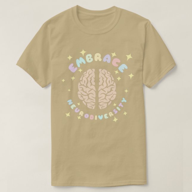 Embrace Neurodiversity-Lehrer Kinder Autismus Awar T-Shirt (Design vorne)