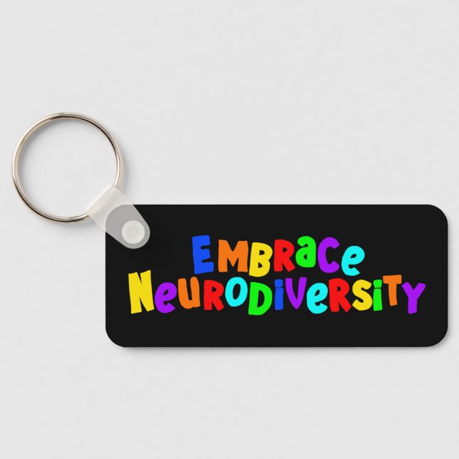 Embrace Neurodiversity | Neurodivere Sensibilisier Schlüsselanhänger (Rückseite)