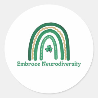 Embrace Neurodiversity-Round-Aufkleber Runder Aufkleber