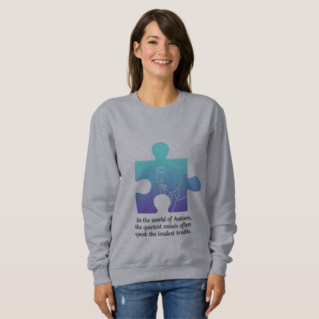 Embrace Neurodiversity Wird Autism Awareness Puzzl Sweatshirt (Vorne ganz)