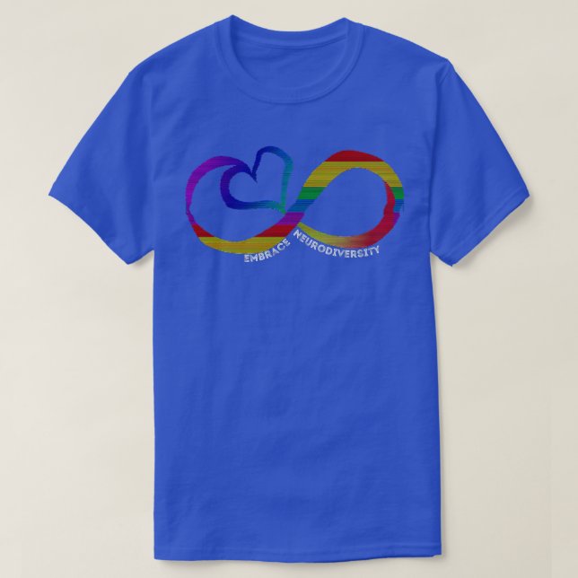 Embrace Neuroversity Autismus Spektrum ASD ADHD Ra T-Shirt (Design vorne)