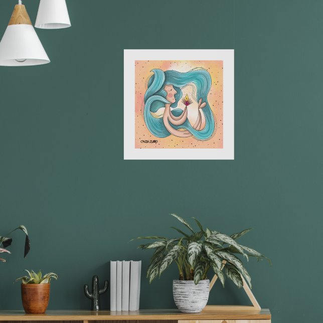 Embrace of Light - Original Illustration Poster (Wohnzimmer 1)